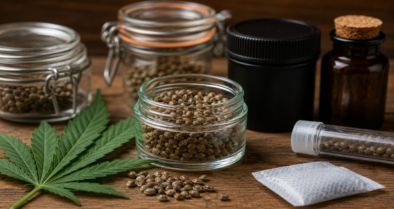 Cómo conservar semillas de marihuana para no perder germinación: temperatura, humedad y envases recomendados