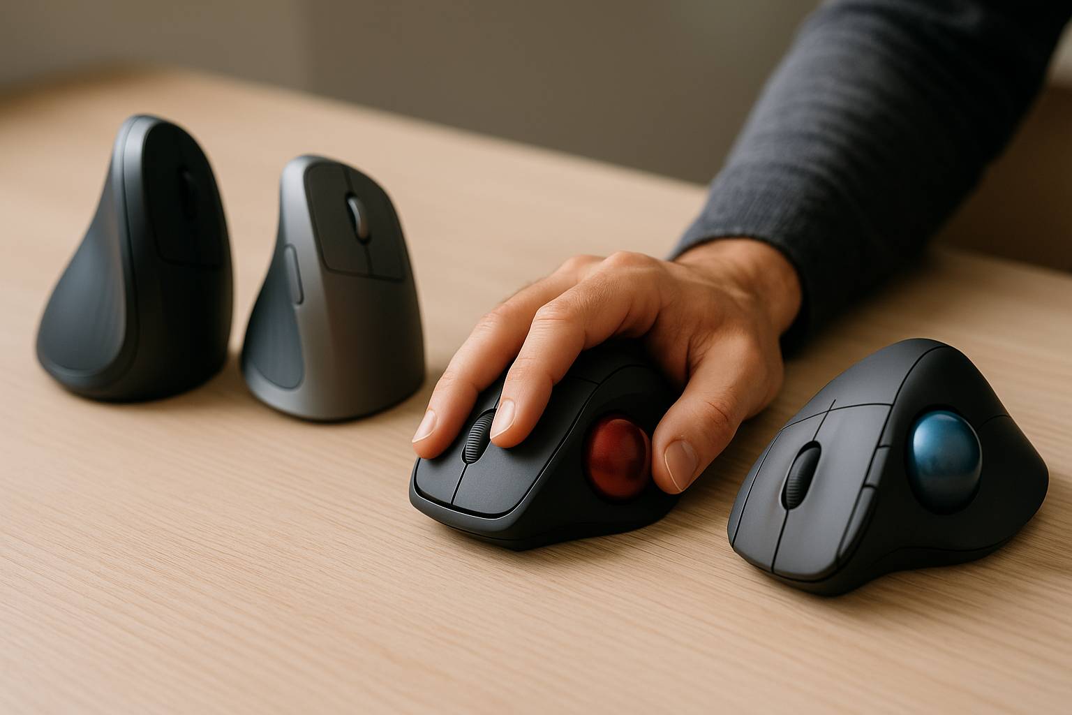 Ratones ergonómicos para trabajar sin dolor de muñeca